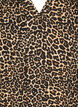 Langærmet bluse med leopard print og V-hals, Brun, Packshot image number 2