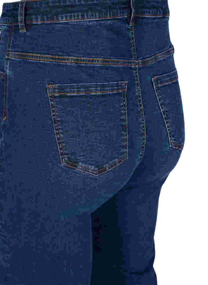 Regular fit Megan jeans med ekstra høj talje, Blue denim, Packshot image number 3