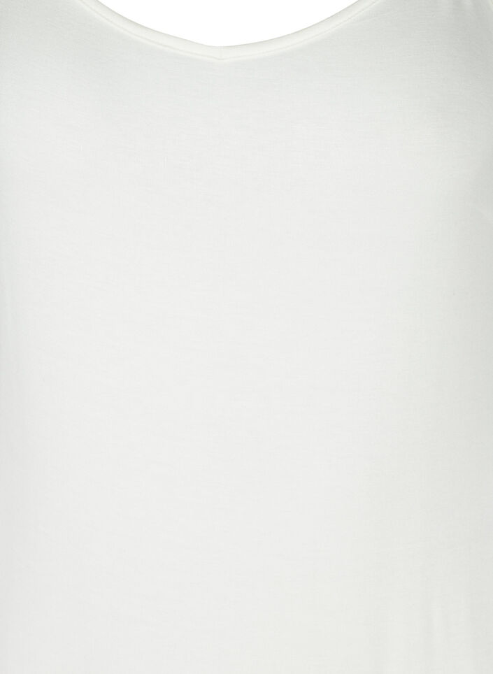 Ensfarvet underkjole i viskose, Hvid, Packshot image number 2