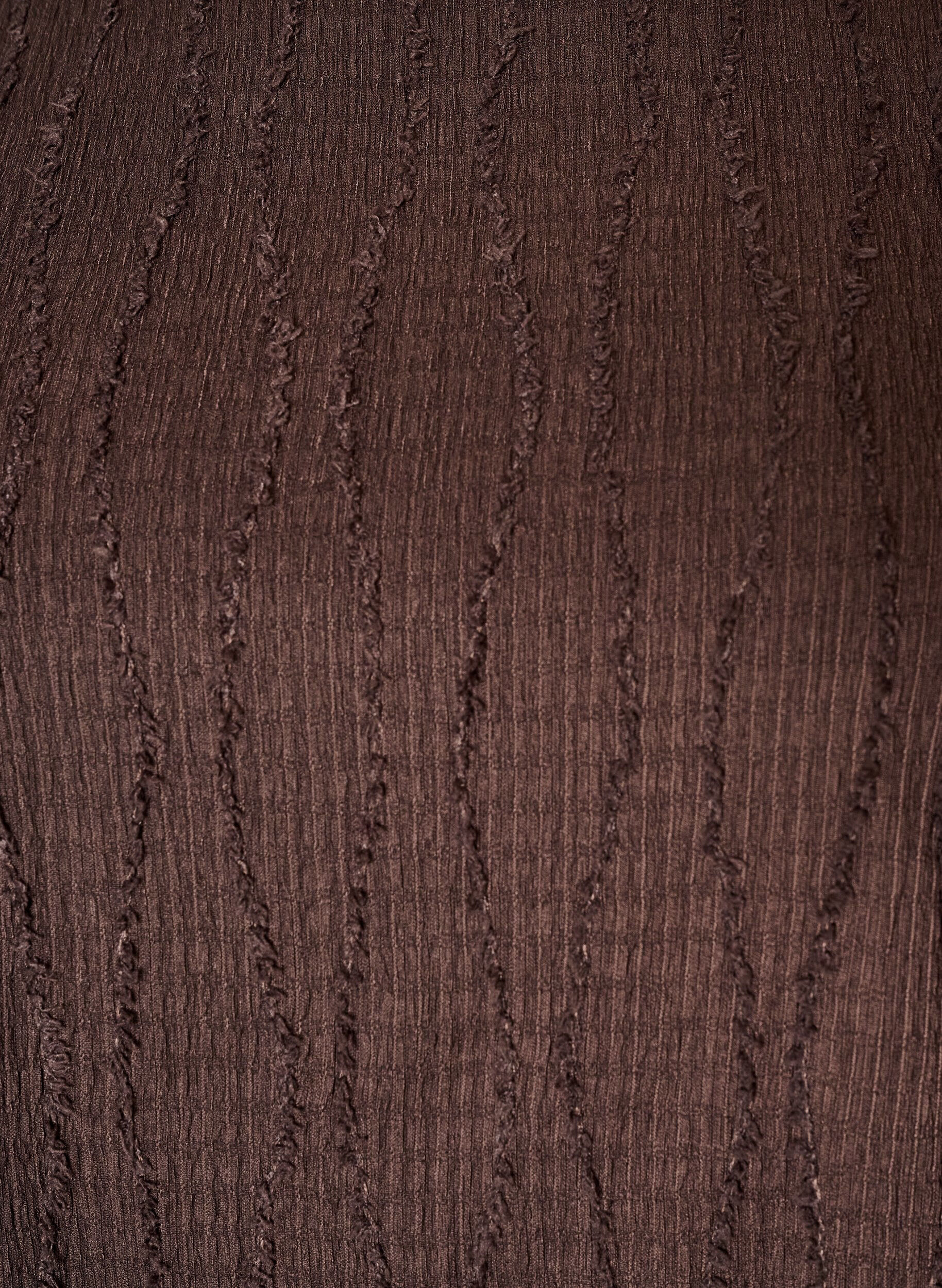 ZizziJerseybluse med b&oslash;lget struktur, Brun, Packshot image number 2