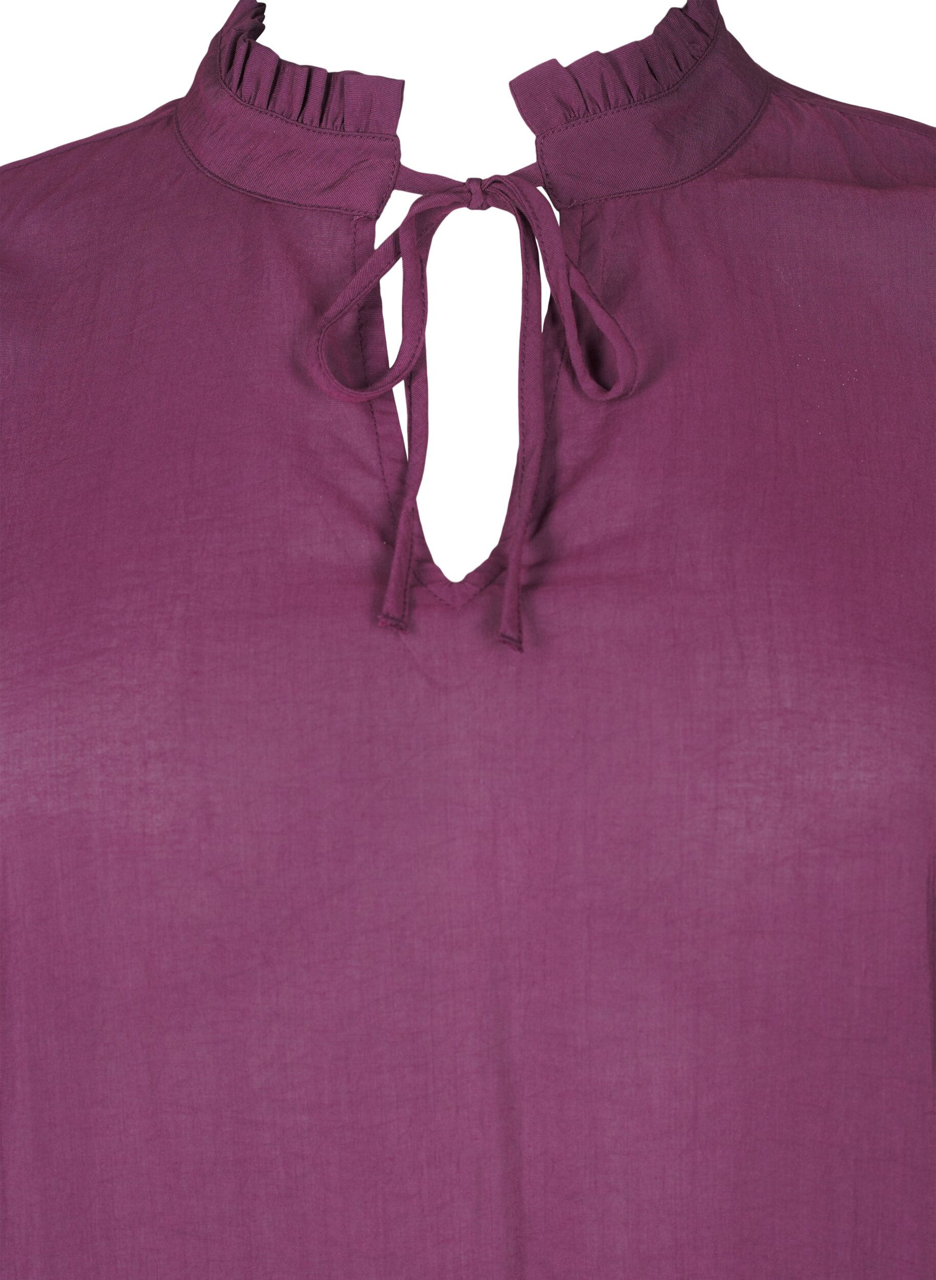 Zizzi Viskose bluse med peplum, Lilla, Packshot image number 2