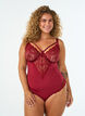 Blonde body med b&oslash;jle og stropdetalje, R&oslash;d, Model image number 0