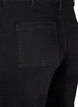 H&oslash;jtaljede jeans med vide ben, Sort, Packshot image number 3