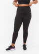 CORE, V-SHAPE DEFINE TIGHTS - Cropped træningstights med v-form bagpå, Black, Model image number 0