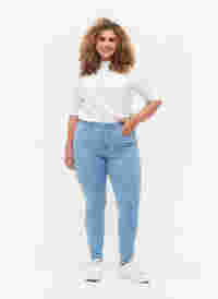 Super slim Amy jeans med høj talje, Ex Lt Blue, Model