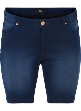 Slim fit Emily shorts med normal talje, Blue denim, Packshot image number 0