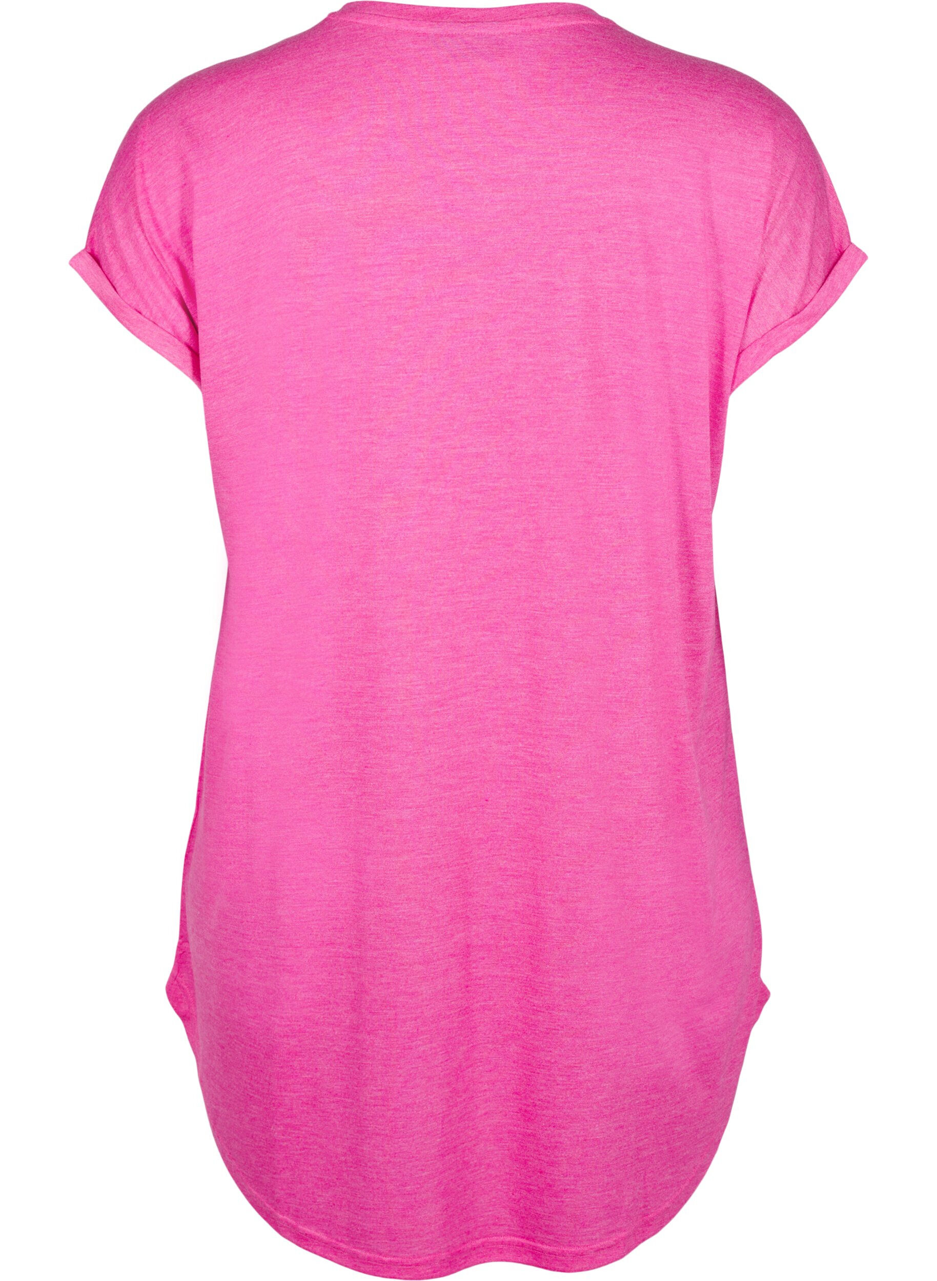 Zizzi Kort&aelig;rmet natkjole med tekstprint, 9990, Packshot image number 1