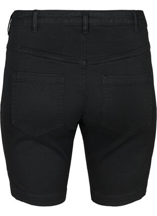 Slim fit Emily shorts med normal talje, Black solid, Packshot image number 1