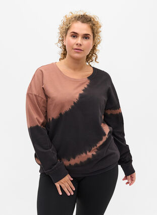Bomulds sweatshirt med cool print, Rawhide, Model image number 0