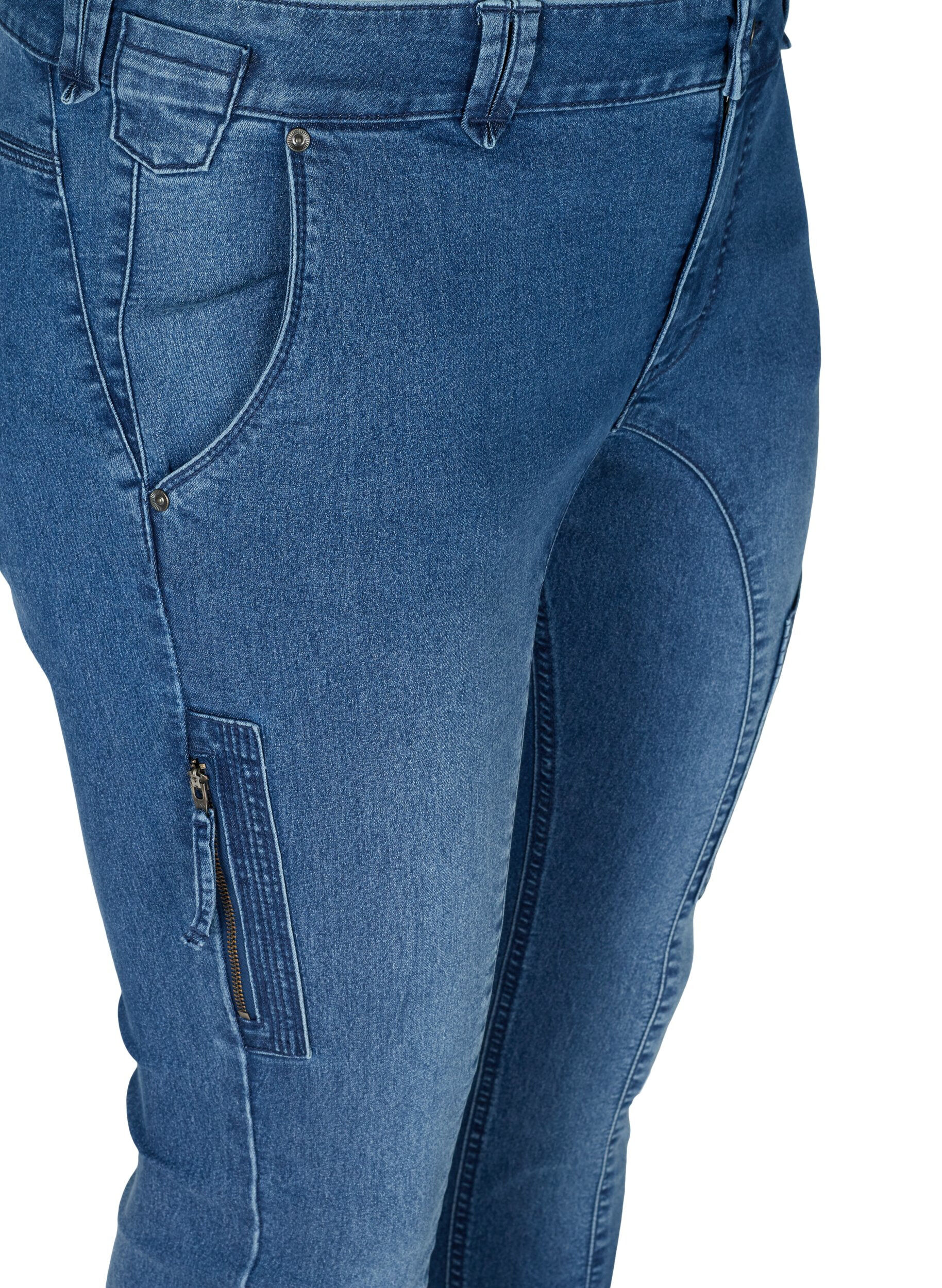 Zizzi Ekstra slim fit Sanna jeans, Blue denim, Packshot image number 2