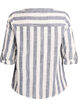 Skjortebluse i bomuld med V-udsk&aelig;ring, Bl&aring;, Packshot image number 1