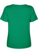 Viskose t-shirt med ribstruktur og v-hals, Jolly Green, Packshot image number 1