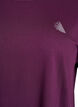 Ensfarvet tr&aelig;nings t-shirt, Lilla, Packshot image number 2