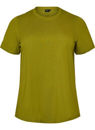 Basis t-shirt i bomuld med rund hals , Gr&oslash;n