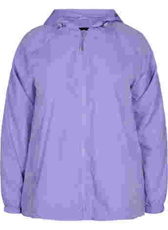 Kort jakke med hætte og justerbar bund