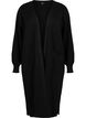 Lang strikcardigan med lommer, Black, Packshot image number 0