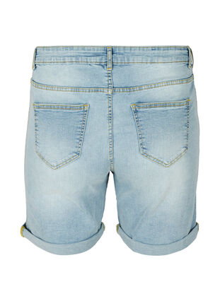 Denim shorts i bomuld, Light Stone Wash, Packshot image number 1