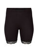 Cykelshorts med blondekant, Sort, Packshot image number 0
