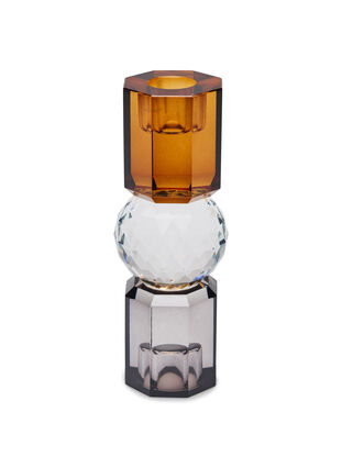 Lysestage i krystalglas, Brown/Smoke Comb, Packshot image number 1