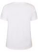 T-shirt i &oslash;kologisk bomuld med dekorativt motiv, Hvid, Packshot image number 1