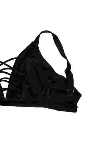 Bikini overdel med stringdetalje, Black, Packshot image number 3