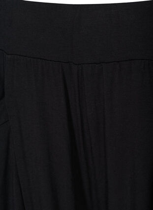 Løse viskose bukser med lommer, Black, Packshot image number 3