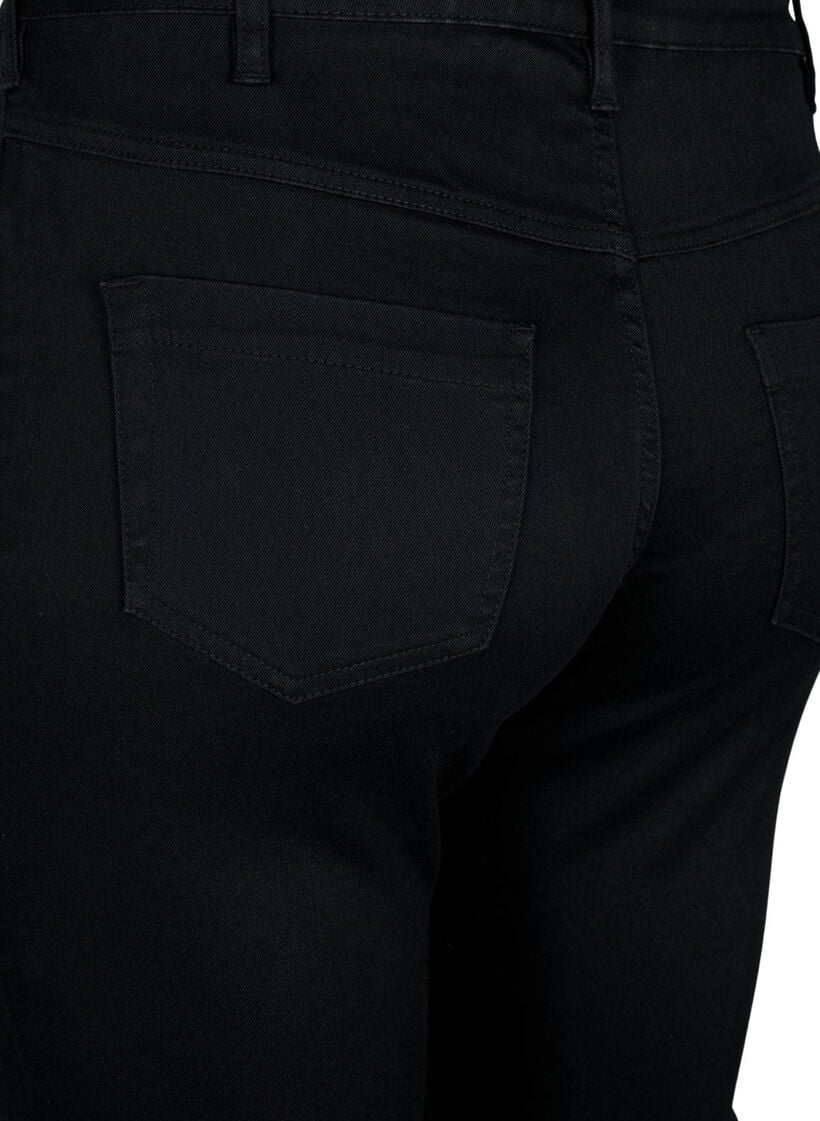 Slim fit Emily jeans med regul&aelig;r talje, Sort, Model image number 3