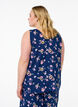 Printet top med v-hals , Bl&aring;, Model image number 2