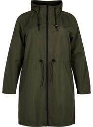 FLASH - Vandafvisende parka med hætte, Black Ink