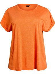 L&oslash;s tr&aelig;nings t-shirt med korte &aelig;rmer, Orange