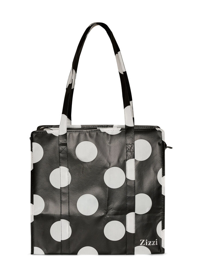 Shoppingbag med lynl&aring;s, Sort, Packshot image number 1