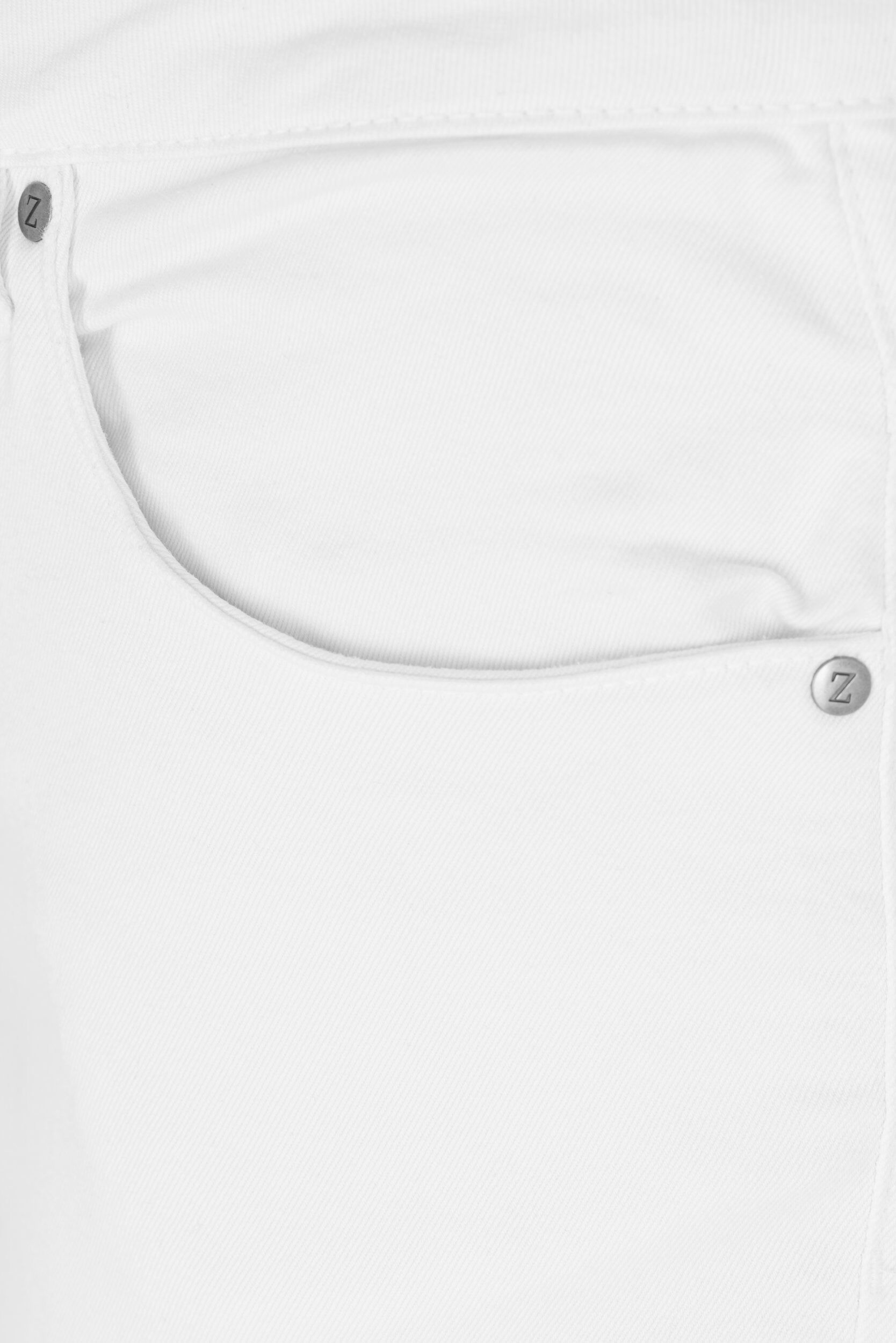 ZizziH&oslash;jtaljede Amy capri jeans med super slim fit, Hvid, Packshot image number 2