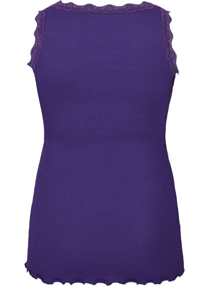 Top med blondekant, Lilla, Packshot image number 1