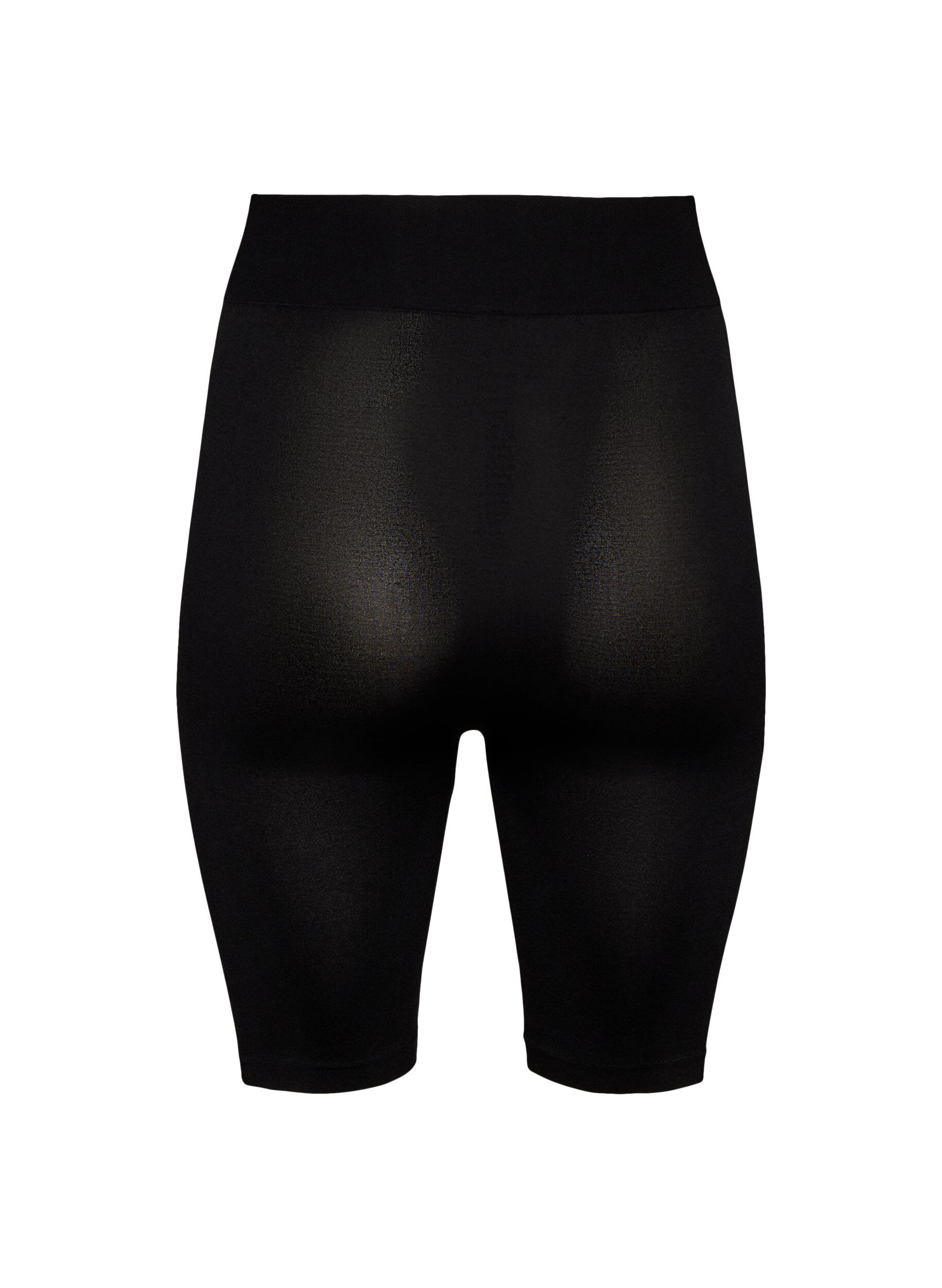 ZizziSeamless cykelshorts, Sort, Packshot image number 1