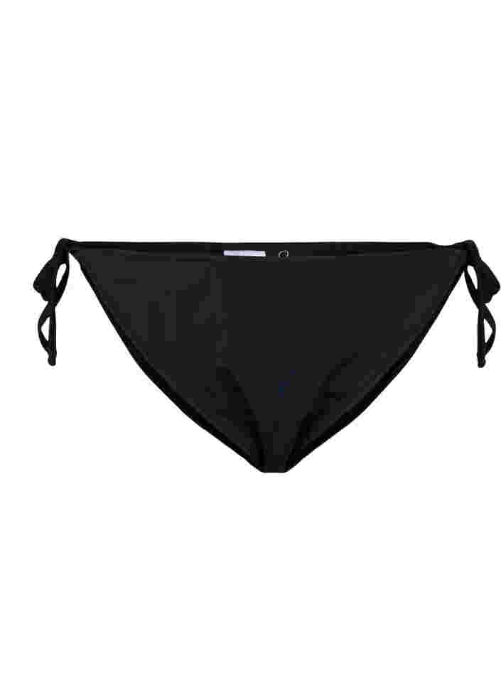 Bikini trusse med bindesnøre, Black, Packshot image number 0