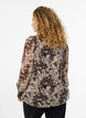 Bluse med blomsterprint, Sort, Model image number 2