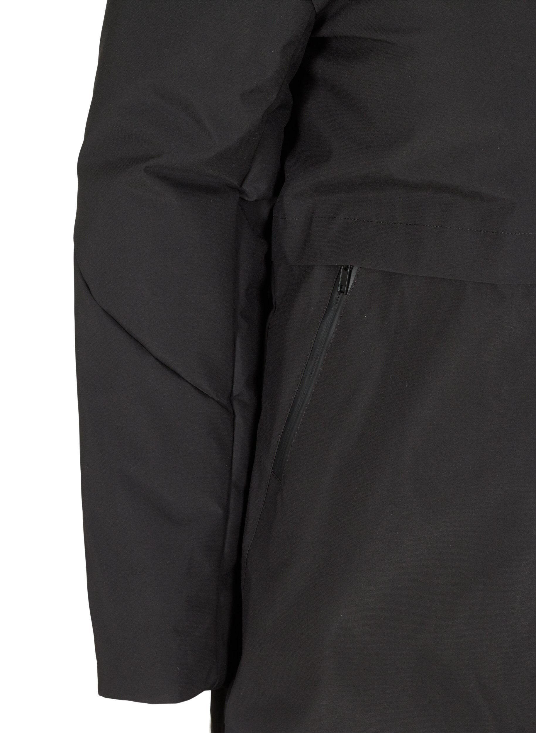 ZizziVinterjakke med justerbar talje, Sort, Packshot image number 2