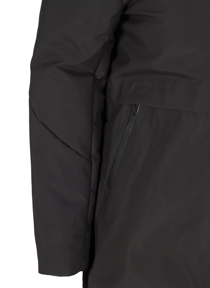 Vinterjakke med justerbar talje, Sort, Packshot image number 2