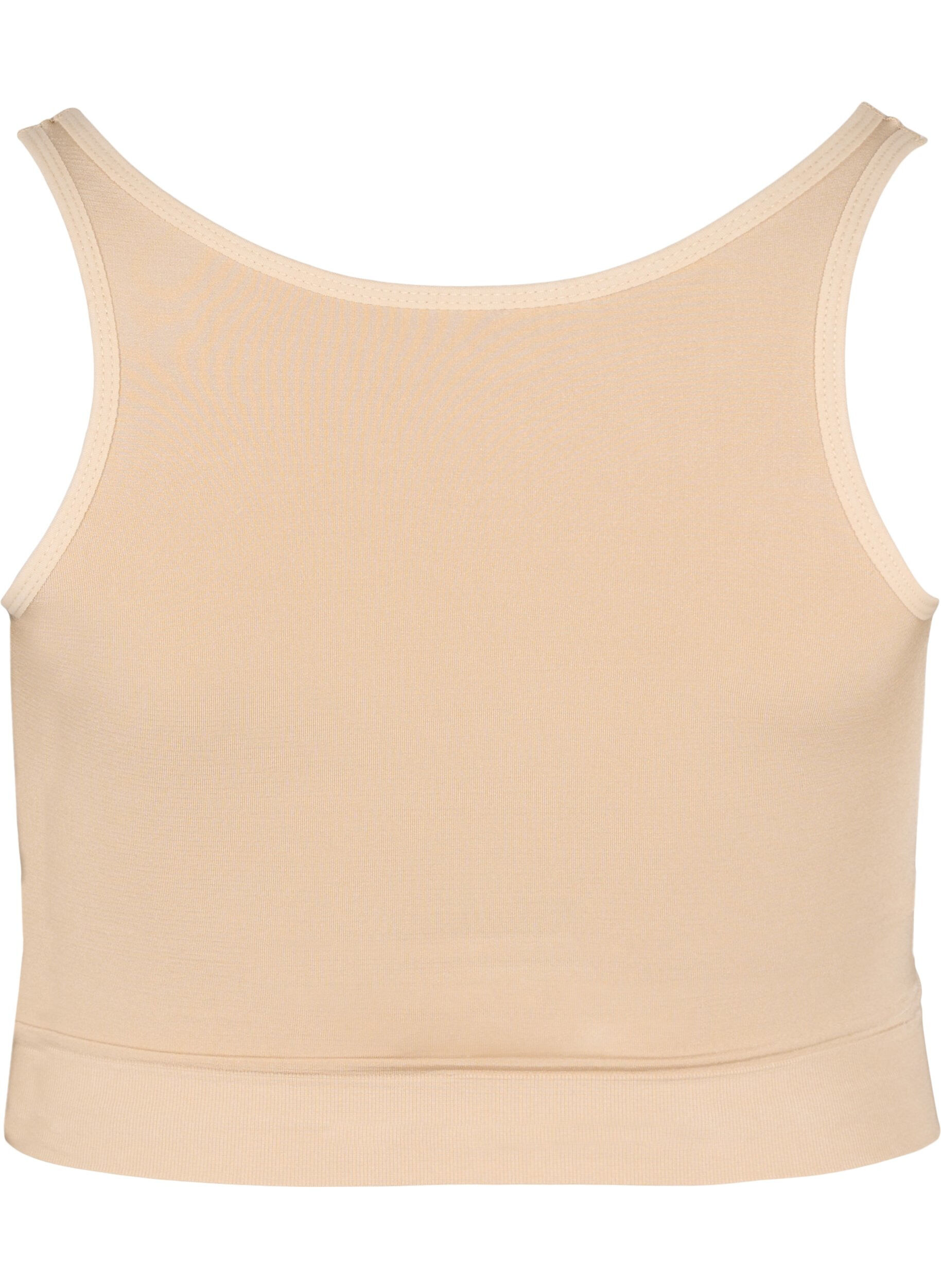 Zizzi Let vatteret bh med string detaljer, Nude, Packshot image number 1