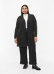 Lang åbenstående cardigan, Dark Grey Melange, Model image number 2
