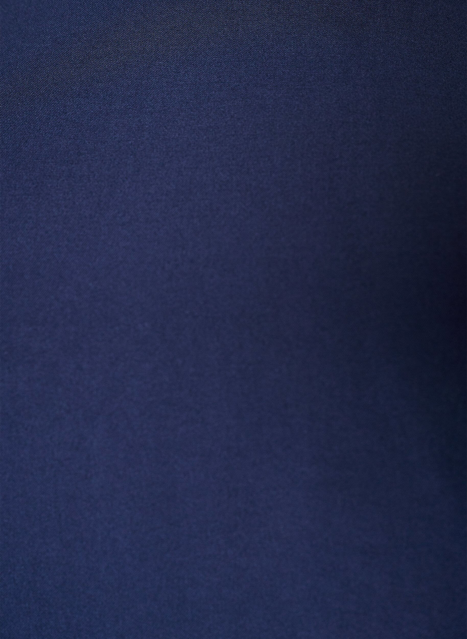 ZizziKort&aelig;rmet v&aelig;vet bluse med rund hals, Bl&aring;, Packshot image number 2