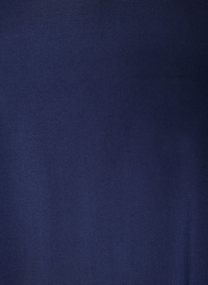 Viskosebluse med V-hals og lange &aelig;rmer, Bl&aring;, Packshot image number 2