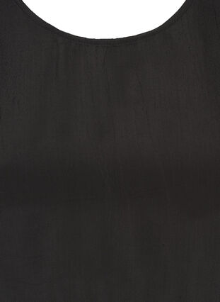 Langærmet kjole i viskose, Black, Packshot image number 2