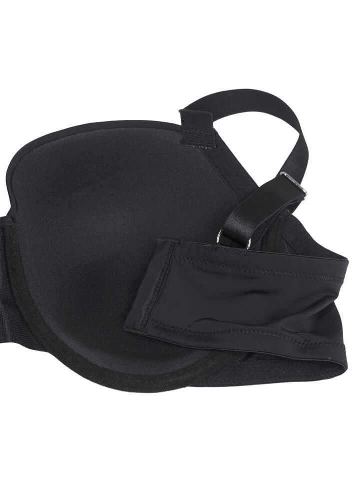 Formstøbt bh med rhinsten, Sort, Packshot image number 2