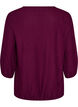 Bluse med struktur og 3/4 &aelig;rmer, Lilla, Packshot image number 1