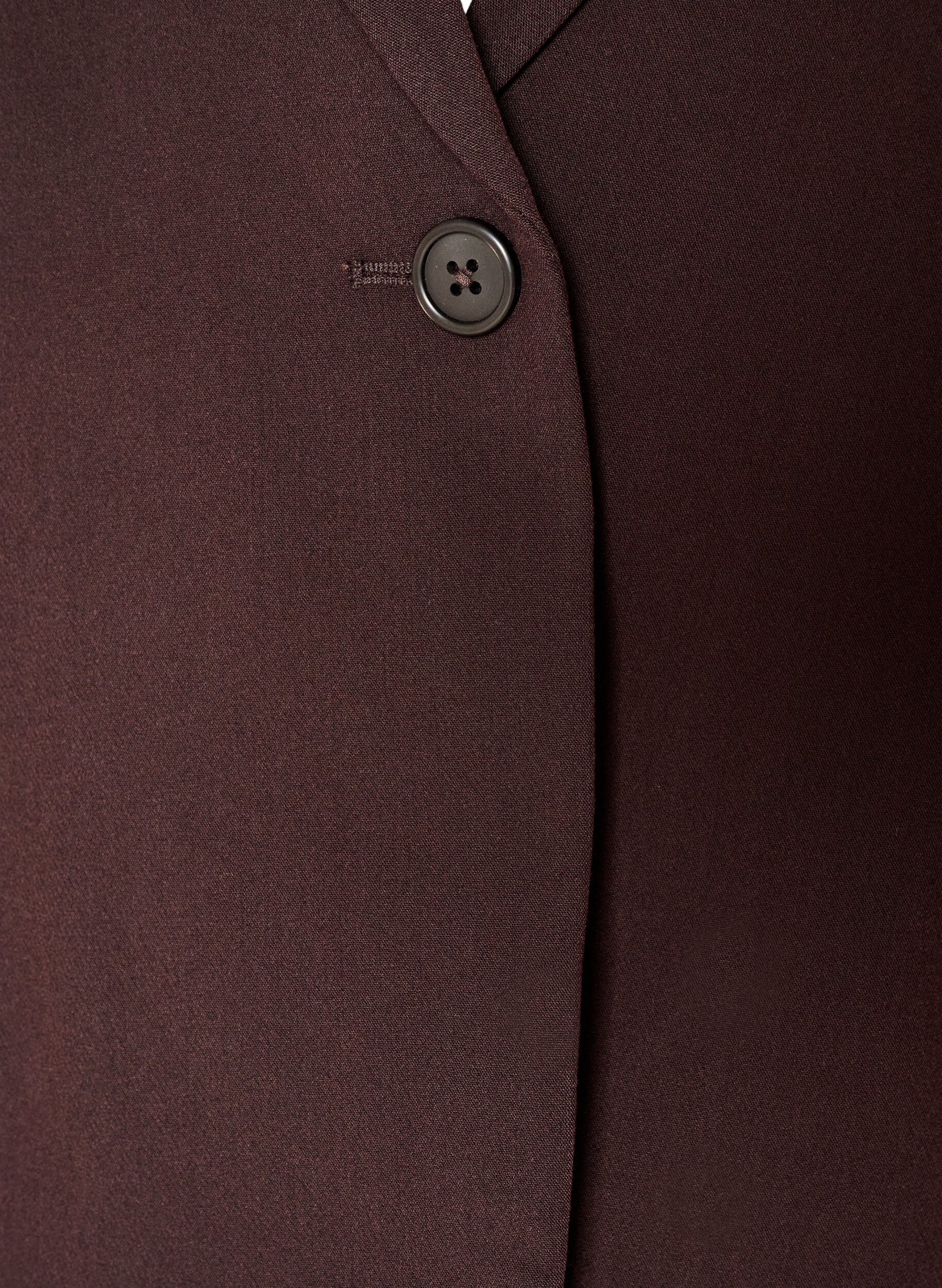 ZizziKlassisk blazer med enkel knaplukning, Brun, Packshot image number 2