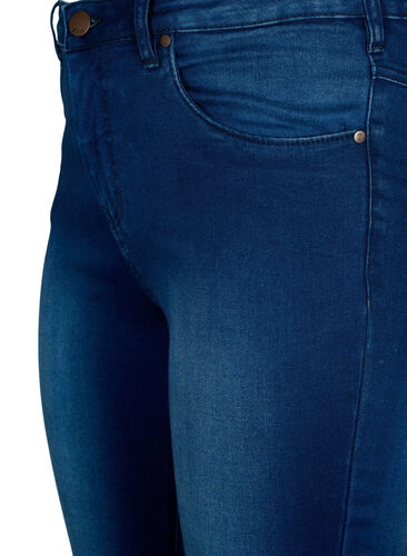Super slim Amy jeans med høj talje, Blue denim, Packshot image number 2