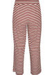 Stribede natbukser med h&oslash;j talje og brede ben, R&oslash;d, Packshot image number 1