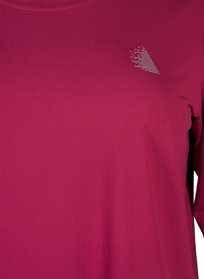 Tr&aelig;ningsbluse med 3/4 &aelig;rmer, R&oslash;d, Packshot image number 2