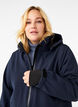 Softshell jakke med aftagelig h&aelig;tte, Bl&aring;, Model image number 3